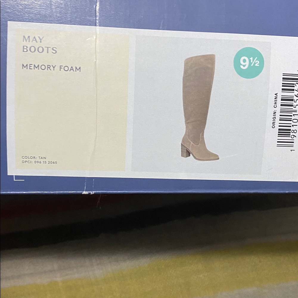 Universal Thread”May Boots”Tan Faux Suede OTK Tall High Women's Boots Size 9.5 - Picture 13 of 14